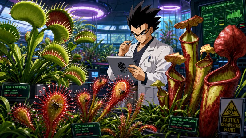 黄色仓库植物视频-食虫植物视频演示